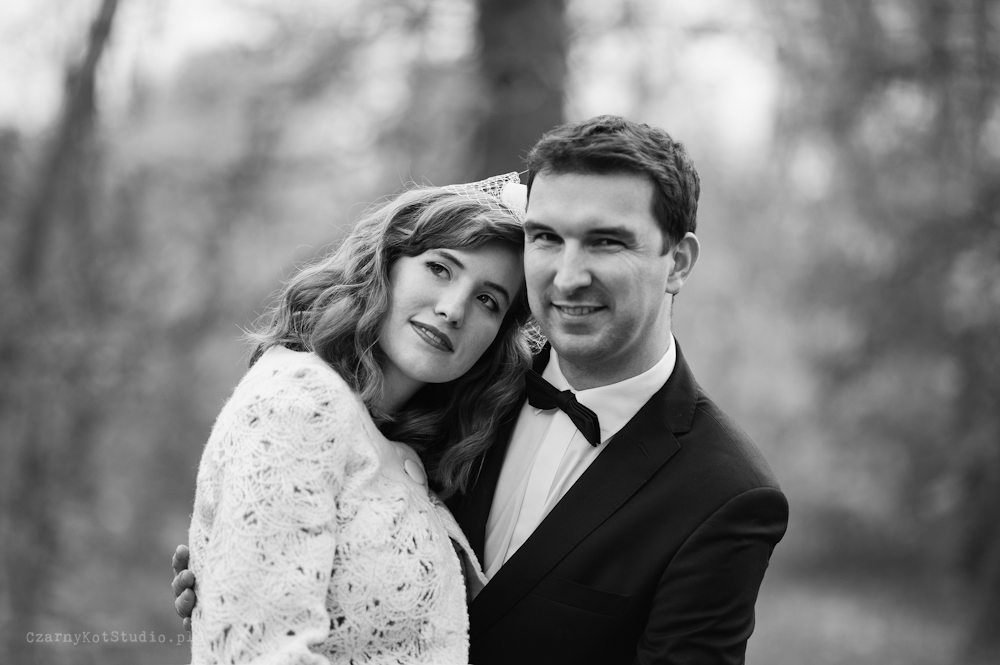 portret ślubny w plenerze